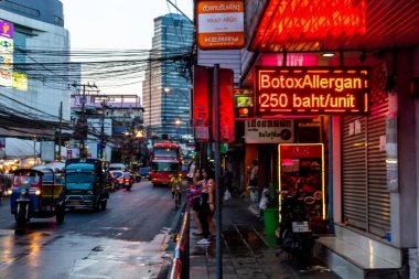 Alacakaranlık Bangkok Tayland kentsel kaos