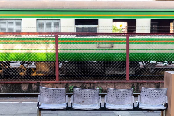 Vintage empty train platform