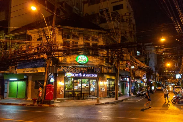 Calles de Bangkok por la noche — Foto de Stock
