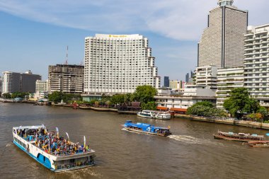 Turist parti tekne Bangkok Tayland