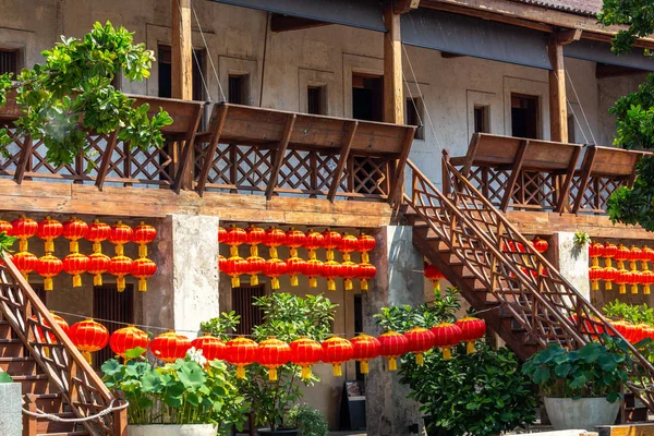 Kırmızı çin fenerler Bangkok Tayland