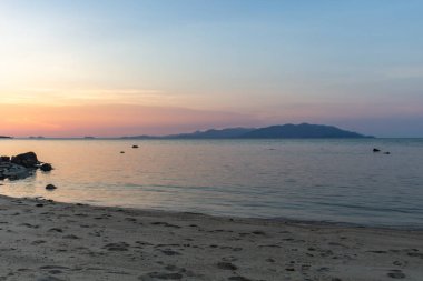 Koh Samui plaj alacakaranlık