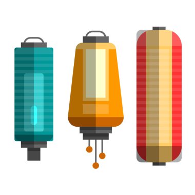 farklı Çin fenerleri..