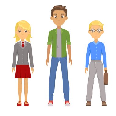 Öğrenciler ve öğretmen.