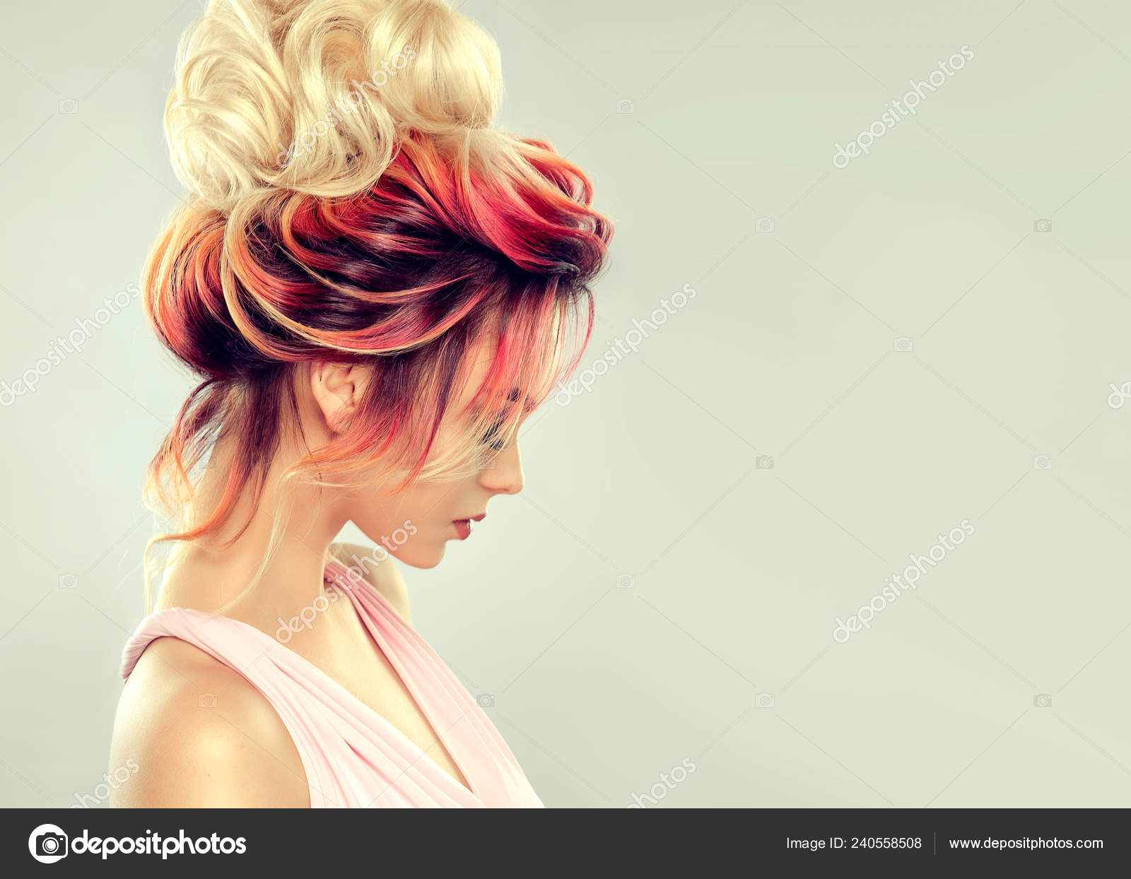 Beautiful Model Girl Elegant Multi Colored Hairstyle Stylish Woman Fashion Stock Photo by ©Sofia_Zhuravets 240558508 Beautiful Model Girl Elegant Multi Colored Hairstyle Stylish Woman Fashion Stock Photo by ©Sofia_Zhuravets 240558508