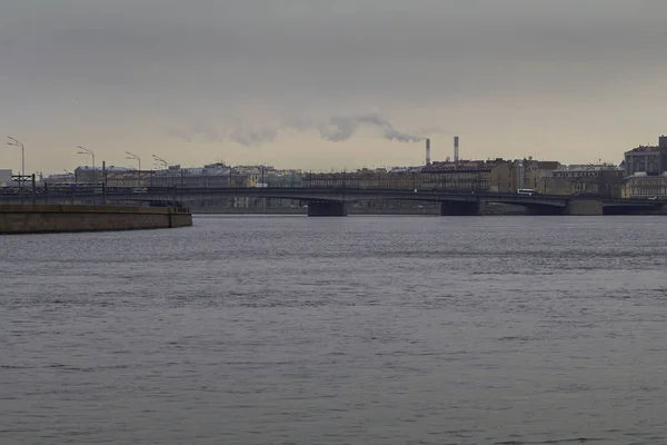 Vista Ponte Liteyniy Pirogovskaya Embankment São Petersburgo Rússia — Fotografia de Stock
