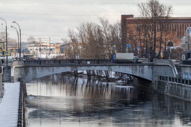Predtechenskiy Köprüsü, St. Petersburg, Rusya, Ocak 2018