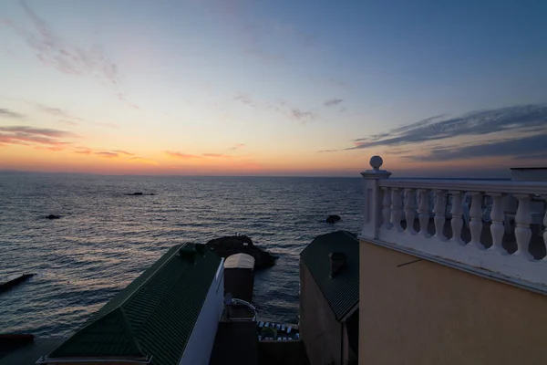 Amanhecer Terraço Perto Mar Negro Aldeia Utes Crimeia Verão 2017 — Fotografia de Stock