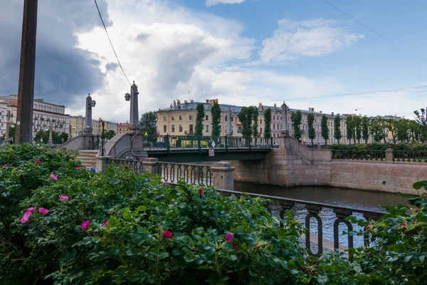 Krasnogvardeysky Brücke Peterburg Russland Stockfoto