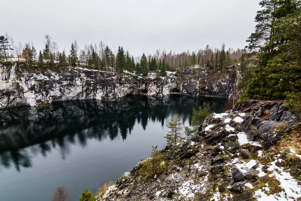 Marmeren Canyon Ruskeala Karelië — Stockfoto