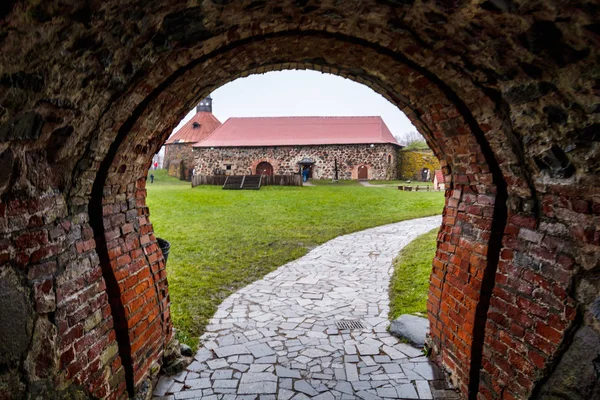 Eingang Zur Alten Festung Korela Russland lizenzfreie Stockbilder