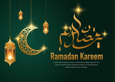 Zarif ramazan kareem dekoratif festival kartı İslami ramazan kutlamaları 