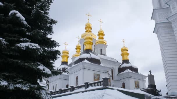 Лавра Києві Храм Україні Православної Релігії — стокове відео