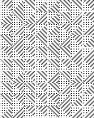 Üçgen veya kare geometrik soyut seamless modeli. Süsleme doku veya mozaik tasarımı zemin döşeme şablonu