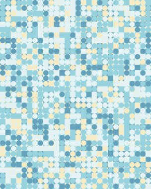 Desen renkli kareler ve yuvarlak, kesintisiz arka plan