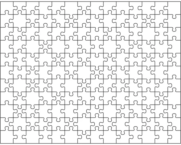 Illusztráció Nagy Fehér Puzzle Külön Darabok — Stock Vector