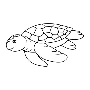 Kaplumbağa illüstrasyon simgesi vektör tasarımı