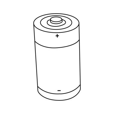 pil ikonu vektör çizimi tasarımı