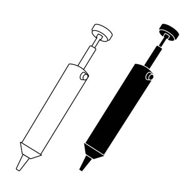 teneke kaynak vakum pompası vektör illüstrasyon tasarımı