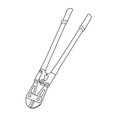 Kablo ve demir kesiciler ikon vektör illüstrasyon tasarımı