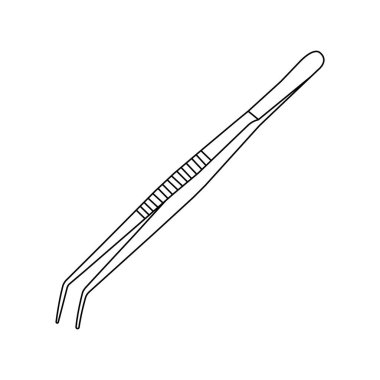 Cımbız / metal klemp ikon vektör illüstrasyon sembolü tasarımı