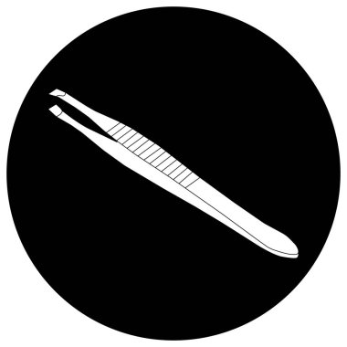 Cımbız / metal klemp ikon vektör illüstrasyon sembolü tasarımı