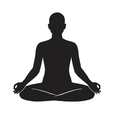 Meditasyon silueti yogası nilüfer pozisyonunda farkındalık yaratır