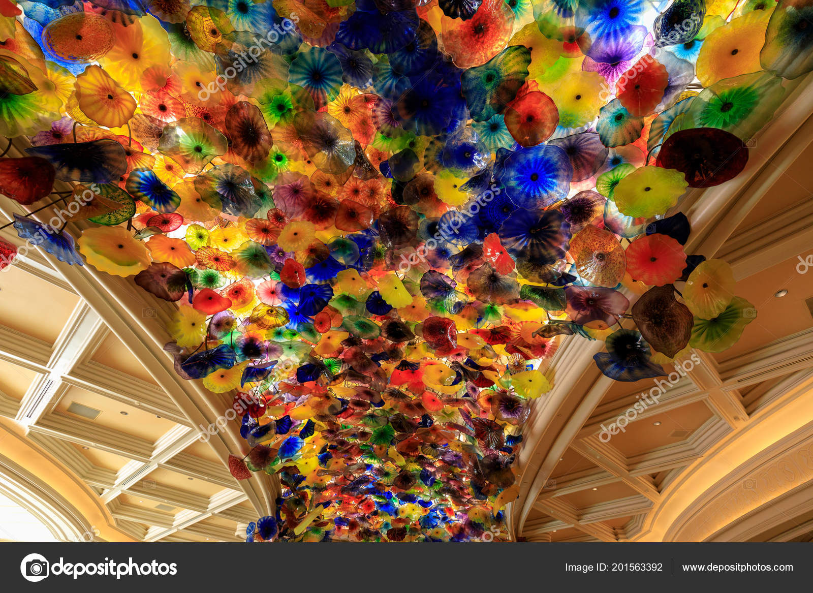 Bunte Fiori Di Como Glas Blutenstruktur Bildhauers Chihuly