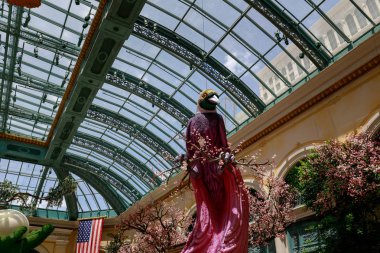Las Vegas, Nevada - 28 Mayıs 2018: Bellagio Hotel Konservatuarı ve Botanik Bahçeleri Las Vegas toplayan