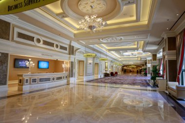 Las Vegas, Nevada - 28 Mayıs 2018: Bellagio iç, bir resort, lüks otel ve Las Vegas Las Vegas.