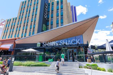 Las Vegas, Nevada - 28 Mayıs 2018: Shake Shack Restoran, Las Vegas Boulevard, Nevada, Amerika Birleşik Devletleri