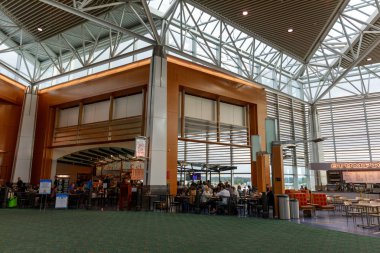Portland, Oregon - 26 Mayıs 2018: Portland International Airport görünüm içinde
