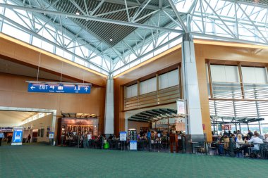 Portland, Oregon - 26 Mayıs 2018: Portland International Airport görünüm içinde