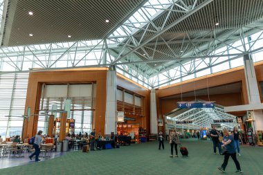 Portland, Oregon - 26 Mayıs 2018: Portland International Airport görünüm içinde