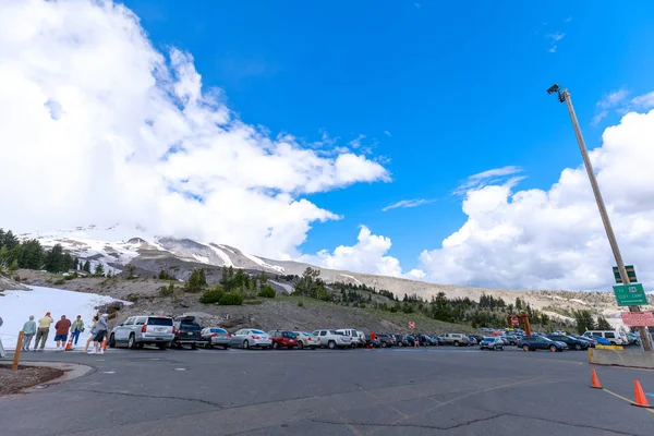 Portland Oregon June 2018 Timberline Lodge Ski Snowboard Area Hood — Stock Photo, Image