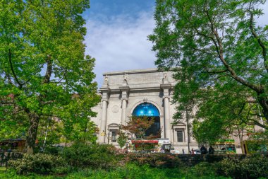 New york, Amerika Birleşik Devletleri - 12 Mayıs 2018: Amerikan Doğa Tarihi Müzesi ', Manhattan'ın en iyi turistik ve dünyanın en büyük müzelerinden biri.