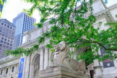 New York, United States - May 12, 2018 : New York Public Library Main Branch in Manhattan, NYC clipart