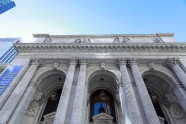 New York, Amerika Birleşik Devletleri - 12 Mayıs 2018: New York Halk Kütüphanesi ana dalda Manhattan, Nyc