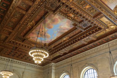 Manhattan, Nyc New York Halk Kütüphanesi ana dalı içinin New York, Amerika Birleşik Devletleri - 12 Mayıs 2018: