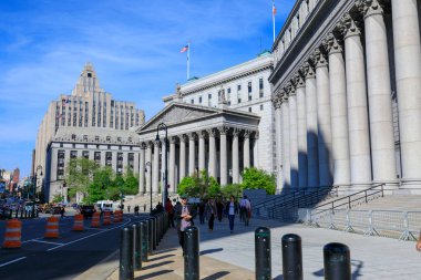 Manhattan, New York City - 10 Mayıs 2018: New York State Yargıtay Binası, başlangıçta Nyc New York İlçesi Adliye, 60 merkezi Street Civic Center Manhattan'ın bölge, Foley meydanında olarak bilinen