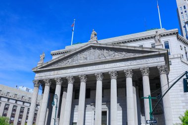 Manhattan, New York City - 10 Mayıs 2018: New York State Yargıtay Binası, başlangıçta Nyc New York İlçesi Adliye, 60 merkezi Street Civic Center Manhattan'ın bölge, Foley meydanında olarak bilinen