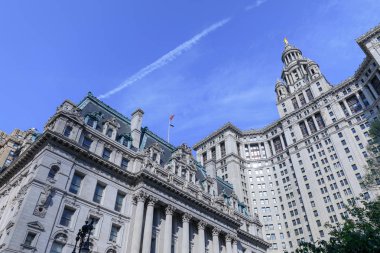 Manhattan, New York City - 10 Mayıs 2018: David N. Dinkins Belediye Binası Manhattan'da, Nyc