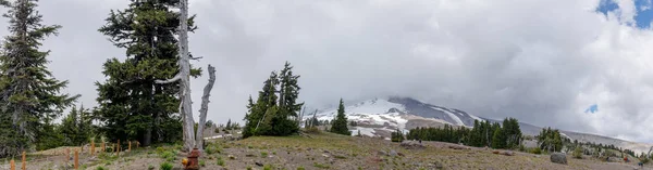 Hood Täckte Molnet Oregon Panoramautsikt Över — Stockfoto