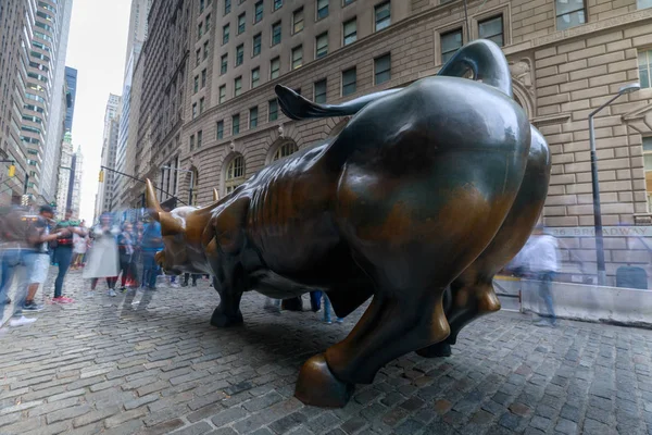 Манхеттен Нью Йорк Травня 2018 Bull Зарядки Статуя Центрі Манхеттена — стокове фото