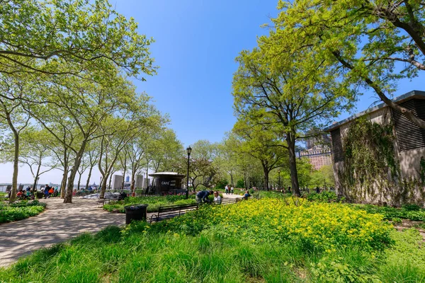 2018年5月9日 纽约下城的电池公园风光 — 图库照片