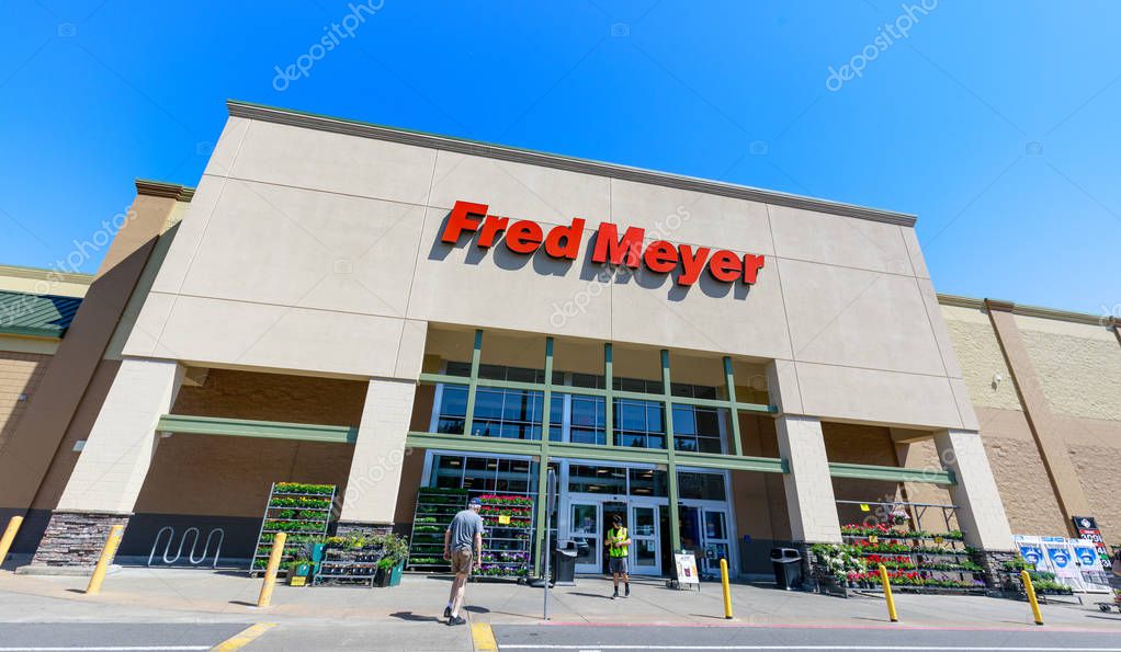 Portland, Oregon - May 14, 2018 : Fred Meyer, Inc., is a chain of hypermarket superstores