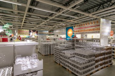 Portland, Oregon - 14 Mayıs 2018: İç IKEA mağazası. IKEA dünyanın en büyük mobilya perakendeci olduğunu.