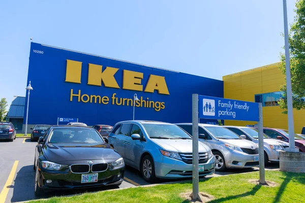 Portland Oregon May 2018 Facade Ikea Store Ikea World Largest — Stock Photo, Image