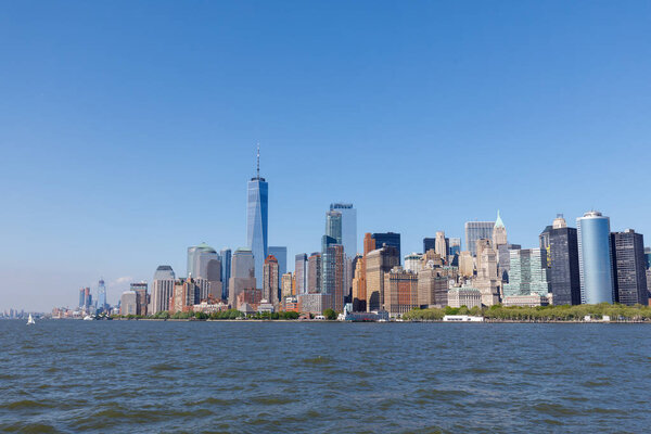 Cityscape view of Lower Manhattan, New York City, USA