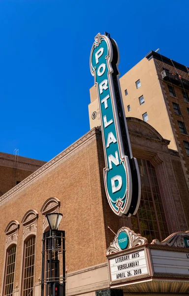 Portland Oregon Eua Abril 2018 Portland Sign Arlene Schnitzer Concert — Fotografia de Stock